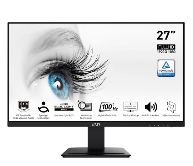 MSI PRO MP273A 1080p/100Hz/IPS Czarny - 1196797 - zdjęcie 4
